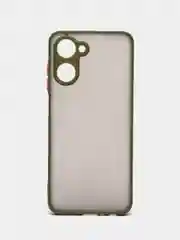 Лесной зеленый чехол для Realme 10, Реалми 10, пластиковый, матовый, с цветными кнопками
