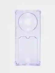 Лавандовый чехол для Huawei Honor X9a (Хуавей Хонор Х9а) прозрачный, с карманом для карты