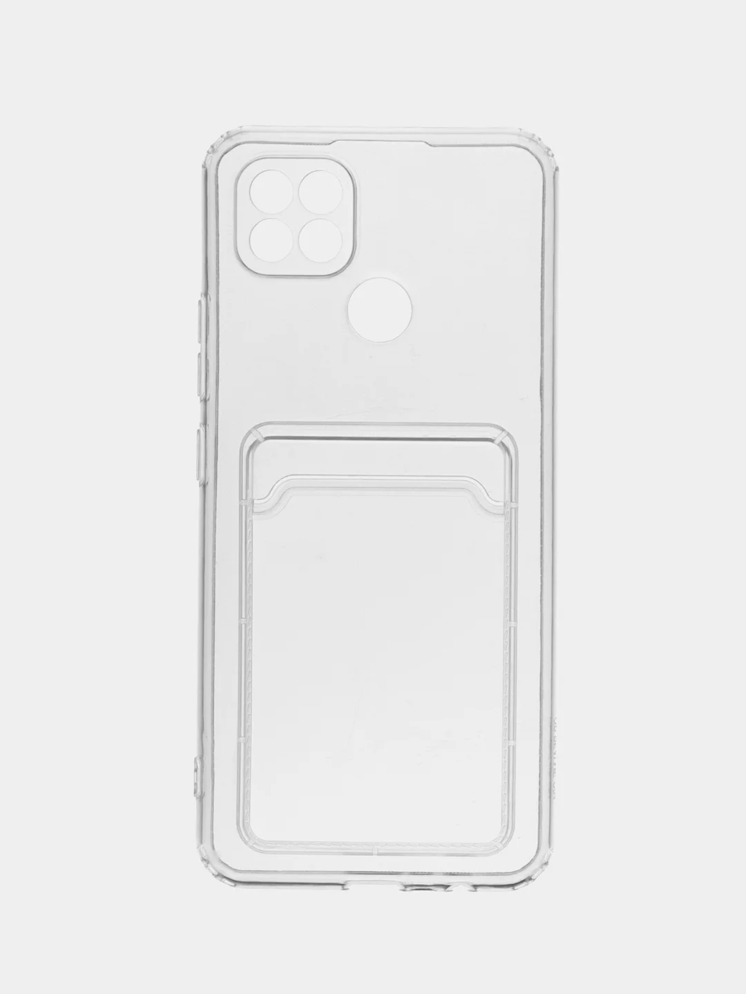 Марсала чехол противоударный для Realme C21 / Реалми С21 прозрачный, с карманом для карты