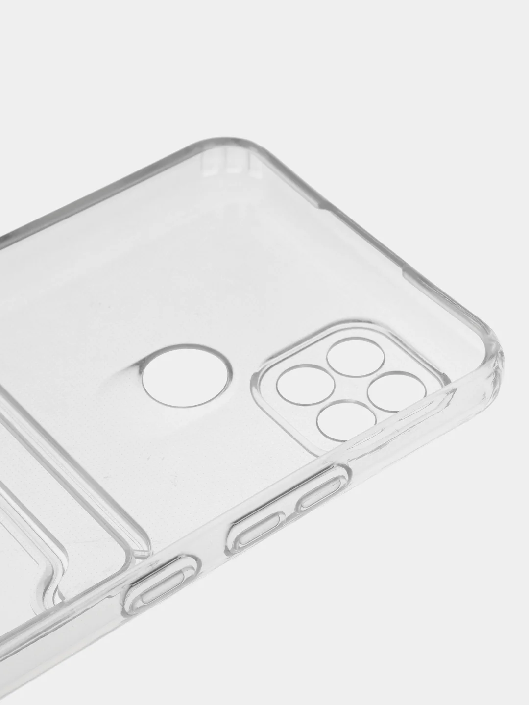 Марсала чехол противоударный для Realme C21 / Реалми С21 прозрачный, с карманом для карты