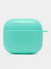 Бирюзовый чехол для AirPods 3, 10 цветов, силикон, c креплением для карабина