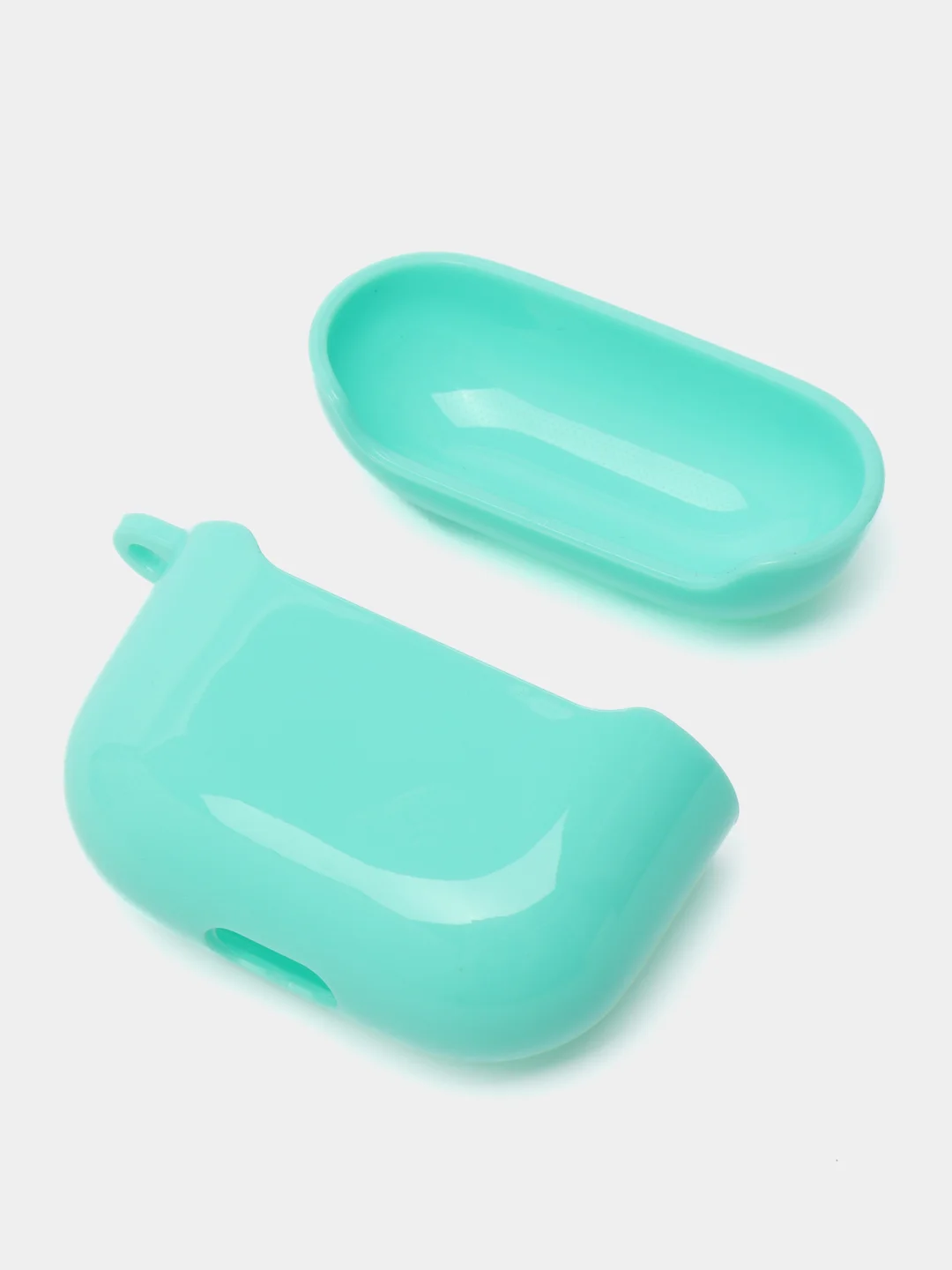Бирюзовый чехол для AirPods 3, 10 цветов, силикон, c креплением для карабина