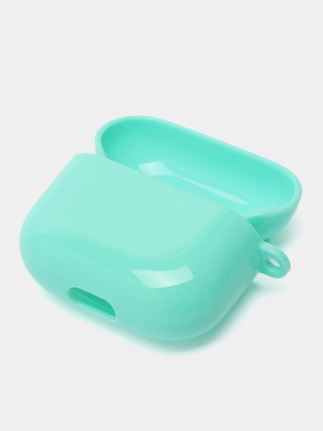 Бирюзовый чехол для AirPods 3, 10 цветов, силикон, c креплением для карабина