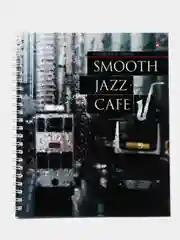 Бежевый тетрадь 96 листов в клетку на гребне Jazz Cafe, обложка мелованный картон