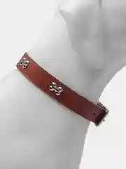 Коричневый ошейник для собак и кошек, кожаный, прочный, 4 вида