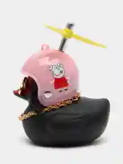 Сиреневый игрушка "Утка в шлеме и очках", с пропеллером, в машину
