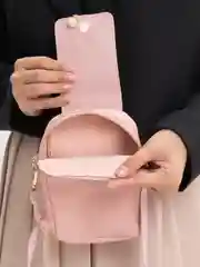 Розовый сумочка для телефона, на плечо