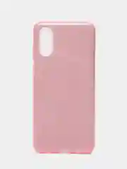 Розовый накладка для Samsung A02, силиконовая, трехслойная