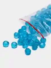 Лазурный бусины акриловые, 12, 10, 8, 6 мм, бусины для сумок, фасовка 100, 500 штук, 50 г