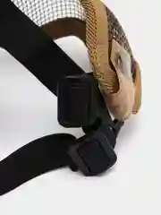 Желтый страйкбольная защитная стальная маска для лица и зубов