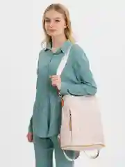 Белый женский эксклюзивный рюкзак антивор