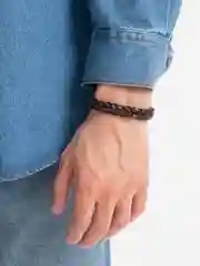 Тёмно-коричневый браслет унисекс