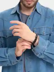 Черный браслет унисекс
