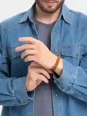 Коричневый браслет унисекс
