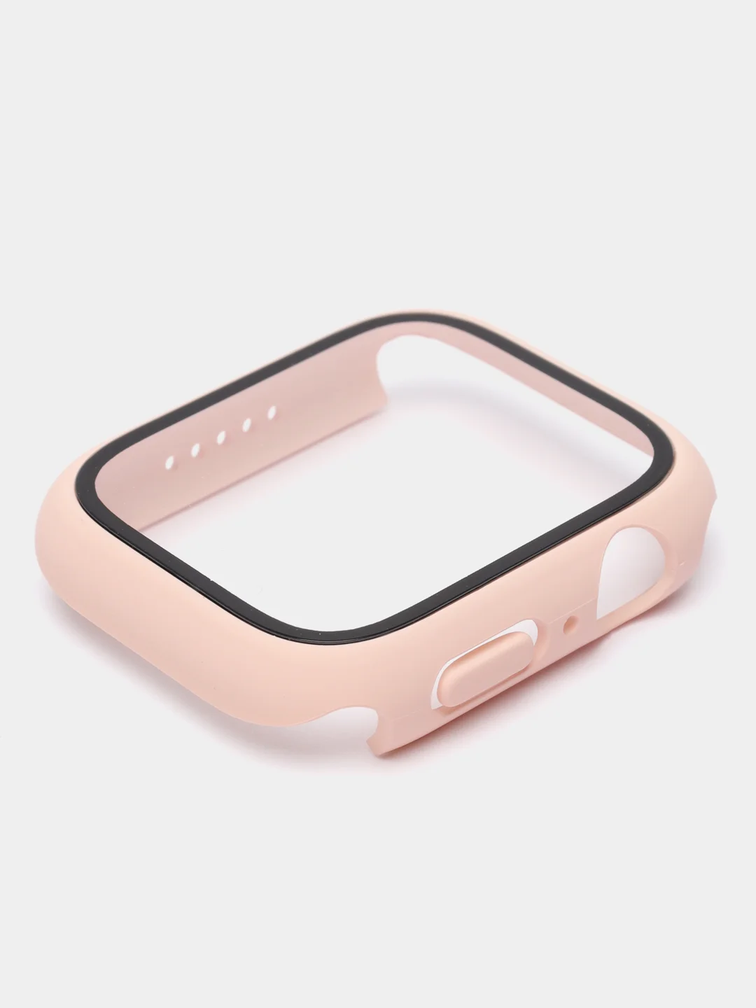Кремовый бампер с защитным стеклом для Apple Watch 38/40/41/42/44/45/49