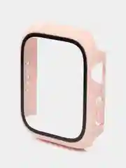 Кремовый бампер с защитным стеклом для Apple Watch 38/40/41/42/44/45/49