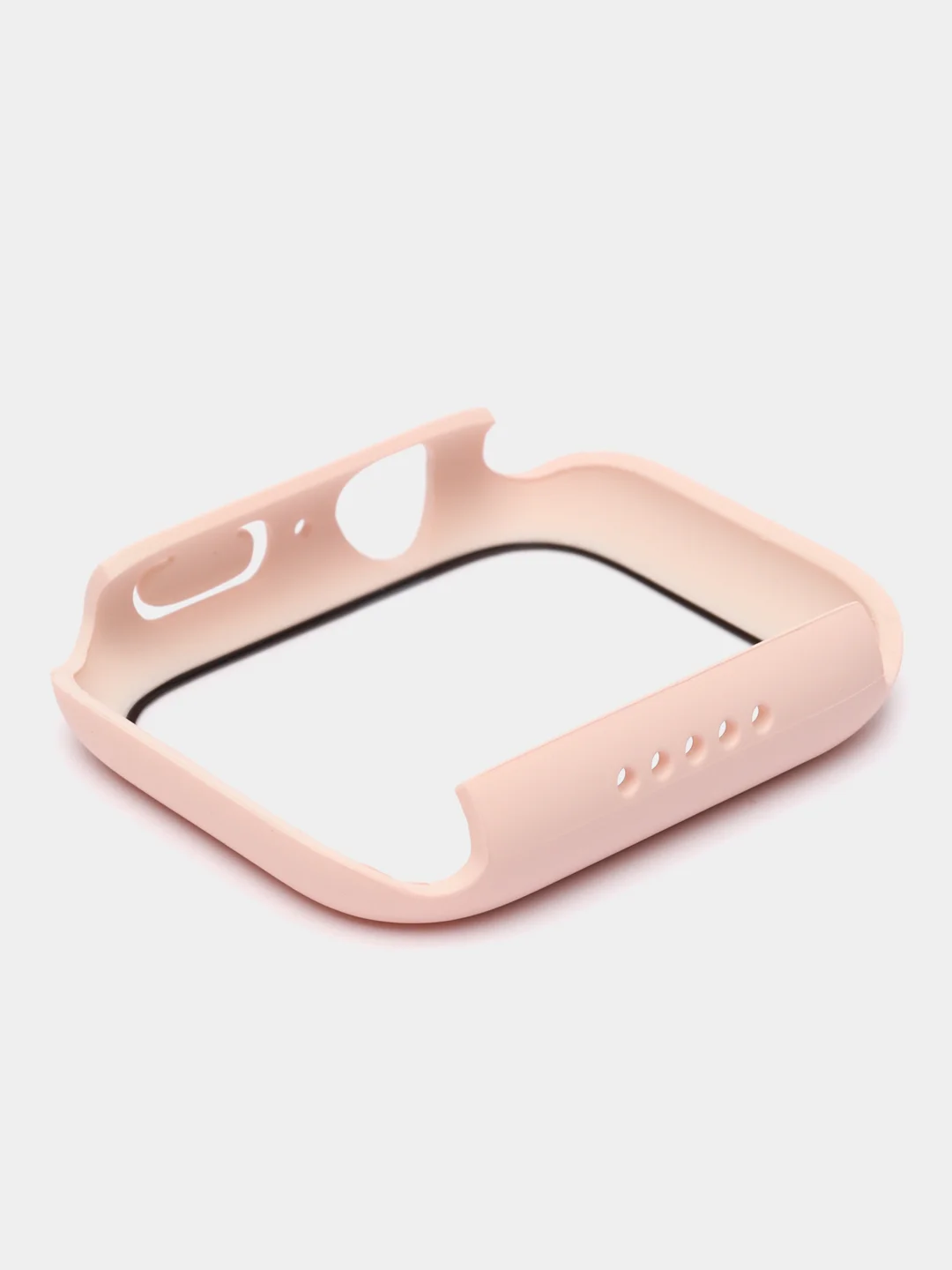 Кремовый бампер с защитным стеклом для Apple Watch 38/40/41/42/44/45/49