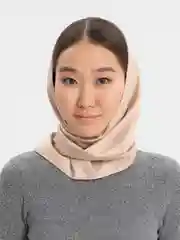 Бежевый меланж косынка кожаная двусторонняя, платок женский из экокожи