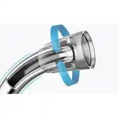 Черный hansen шланг для душа или биде 1.0-1,5м Silverflex, с защитой от перекручивания, хром
