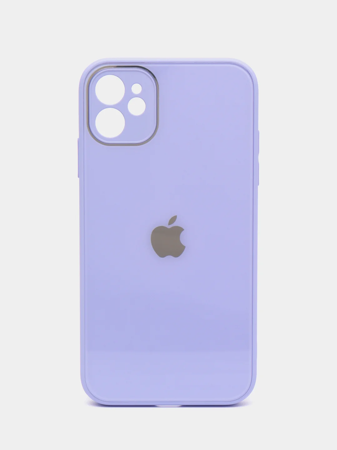 Лавандовый чехол стеклянный для iPhone (Айфон) 11 с защитой камеры