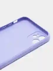 Лавандовый чехол стеклянный для iPhone (Айфон) 11 с защитой камеры