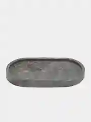 Бежевый подставка/подсвечник/поднос из гипса "Барельеф", 18*9,5*1,6 см