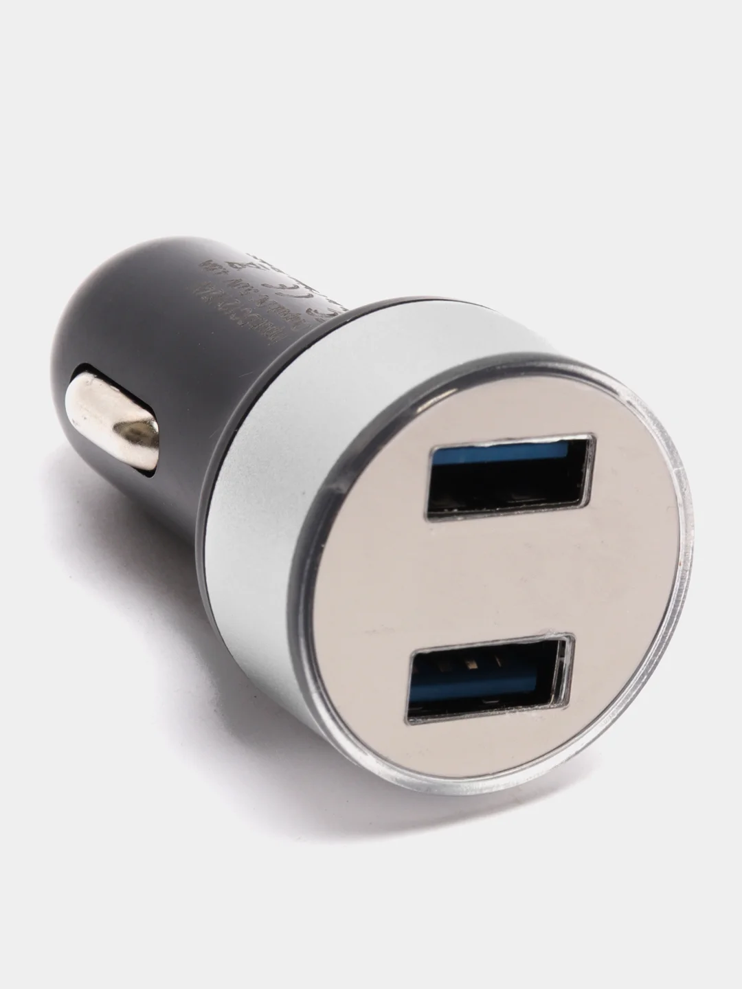 Серебряный автомобильное зарядное устройство, 2 USB, 3.1 А