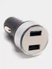Серебряный автомобильное зарядное устройство, 2 USB, 3.1 А