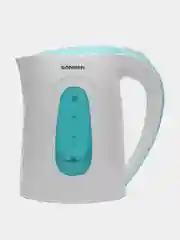 Чайник SONNEN KT-2016, 2.0л, 2200Вт, пластик, белый/голубой,453417