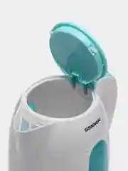 Чайник SONNEN KT-2016, 2.0л, 2200Вт, пластик, белый/голубой,453417
