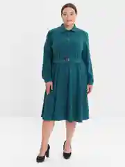 Тёмно-зелёный платье женское, большие размеры