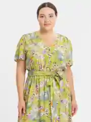 Коралловый меланж платье женское, большие размеры