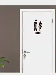 Наклейка на дверь в туалет