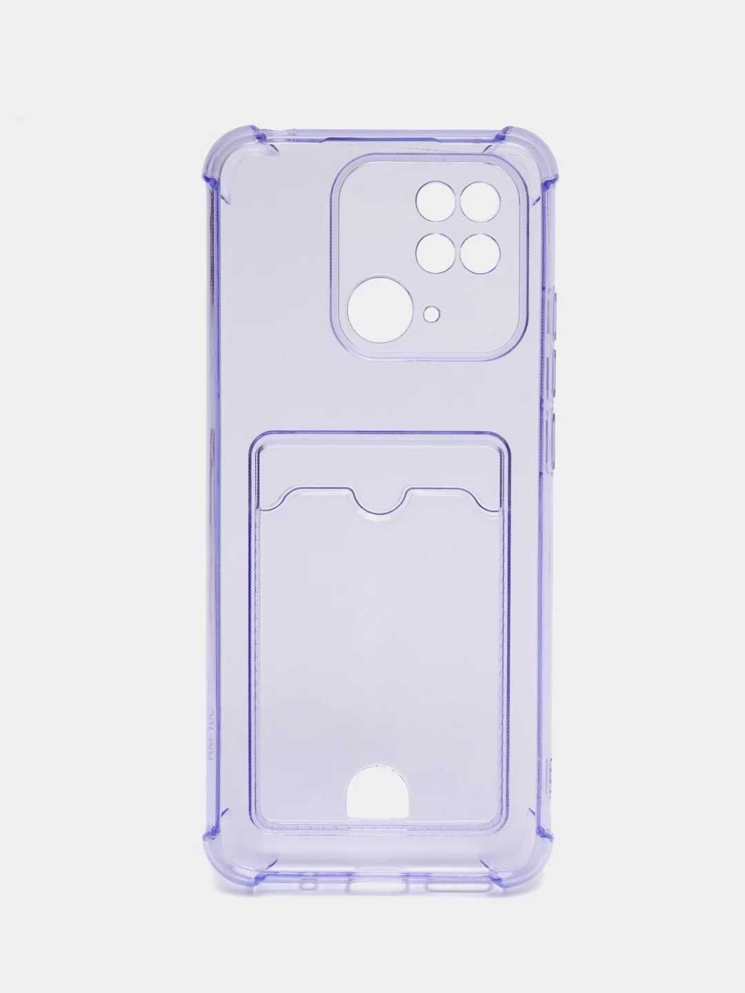 Лавандовый чехол для Xiaomi Redmi 10C / Poco C40, Сяоми Редми 10С, прозрачный, с карманом для карты
