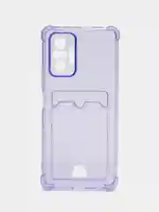 Лавандовый чехол Xiaomi Redmi Note 10 Pro, Сяоми Редми Нот 10 Про прозрачный, с карманом для карты