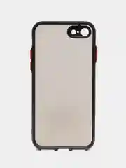 Синий меланж apple iPhone 7 / 8 / SE 2020 чехол матовый с цветными кнопками
