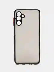 Черный чехол Samsung Galaxy A04S / A13 5G пластиковый матовый с цветными кнопками