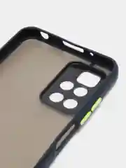 Темно-синий чехол Xiaomi Poco M4 Pro 5G, Redmi Note 11 5G, пластиковый, матовый, с цветными кнопками