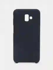 Темно-синий защитный силиконовый чехол Silicone Cover для Samsung J6 Plus
