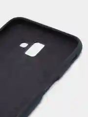 Темно-синий защитный силиконовый чехол Silicone Cover для Samsung J6 Plus