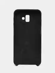 Черный защитный силиконовый чехол Silicone Cover для Samsung J6 Plus