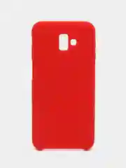 Алый защитный силиконовый чехол Silicone Cover для Samsung J6 Plus
