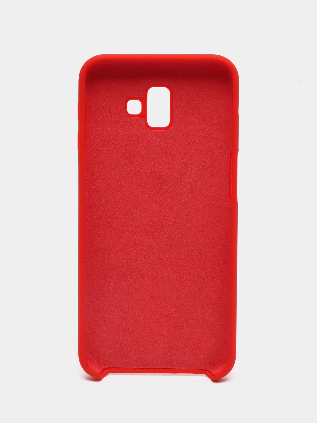 Алый защитный силиконовый чехол Silicone Cover для Samsung J6 Plus