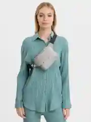 Сумка поясная "Бесите", серая