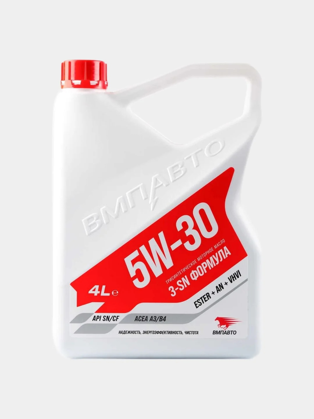 Моторное масло ВМПАВТО 3-SN 5W30 (A3/B4, SN/CF), Синтететическое, канистра 4л
