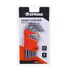 ЕРМАК Набор ключей TORX-профиль 9пр. (50х3мм-125х9мм)