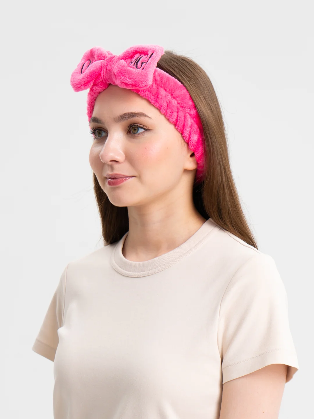 Фуксия повязка на голову для волос OMG