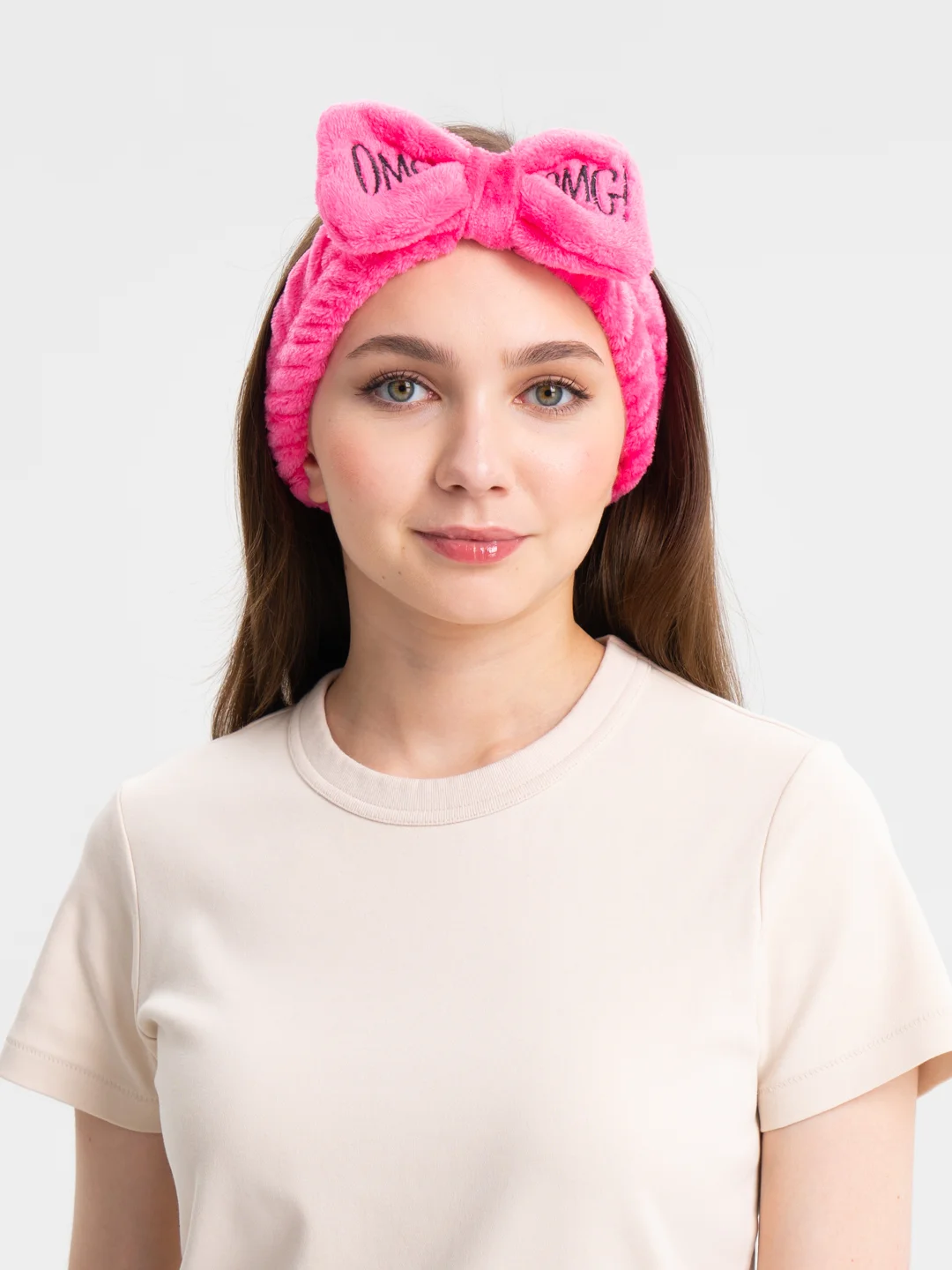Фуксия повязка на голову для волос OMG