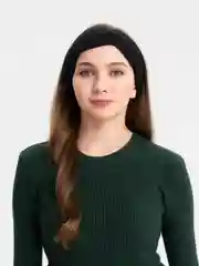 Черный повязка на голову, вязаная