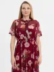 Бордовый платье женское, большие размеры